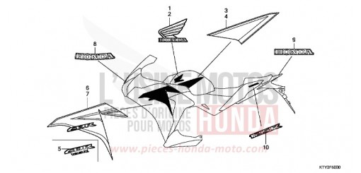 MARKE/STREIFEN (1) CBR125RWB de 2011